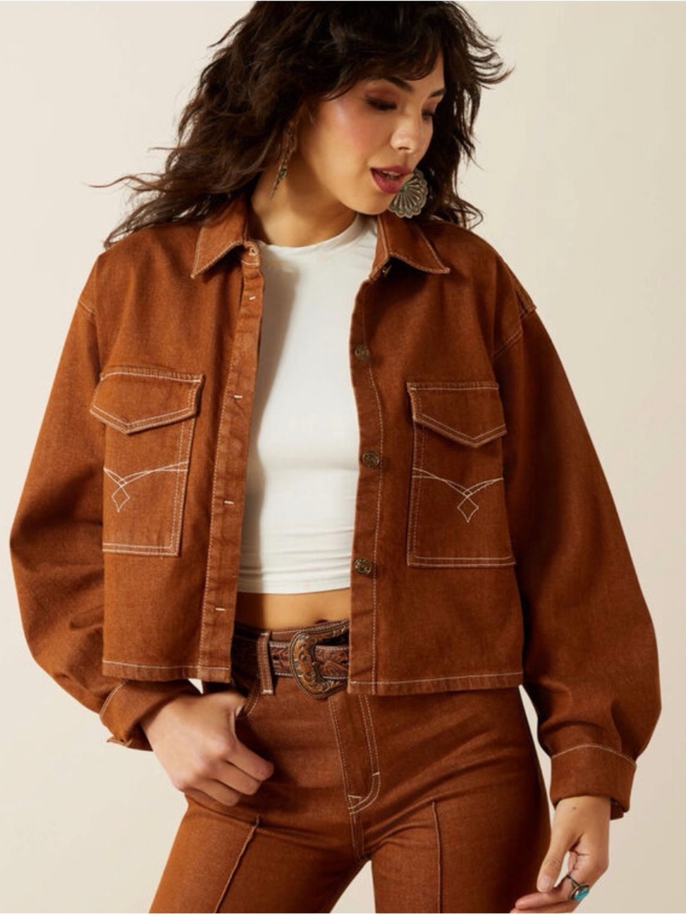 Ariat Women's Rust Brown Cropped Jacket
